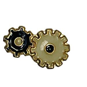 Cub Scouts America Button Lapel Pin Engineering Mechanics Gears Cogs Vintage